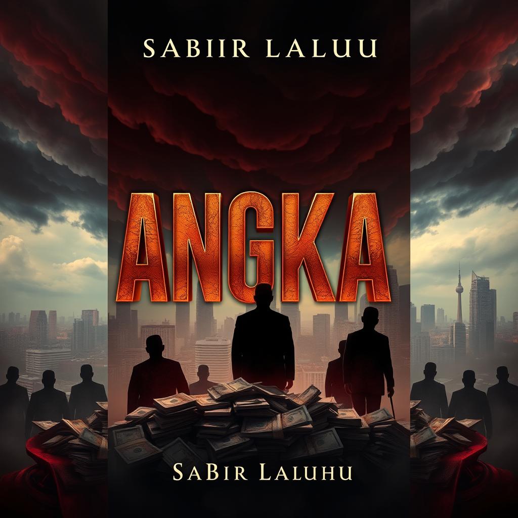 An compelling cover design for the novel titled 'ANGKA' by Sabir Laluhu