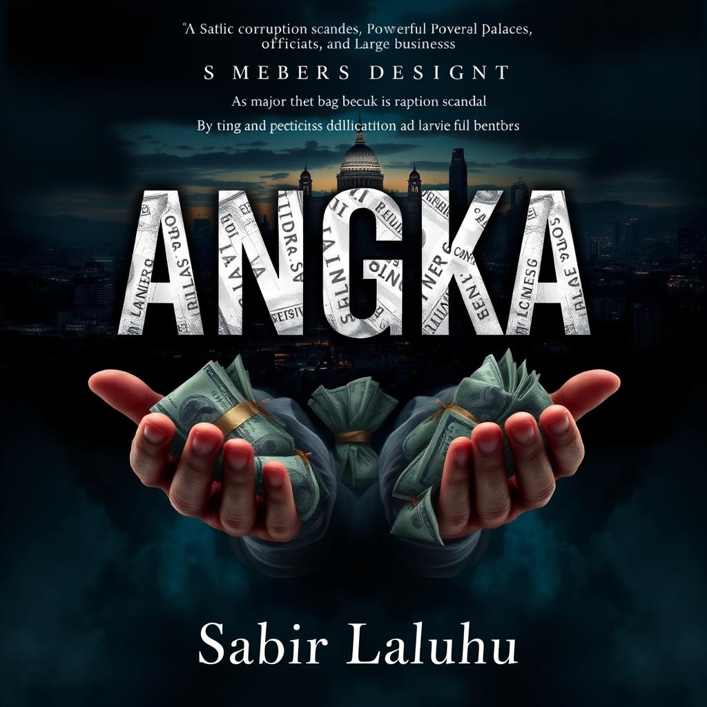 An impactful novel cover design for the title 'ANGKA' by Sabir Laluhu