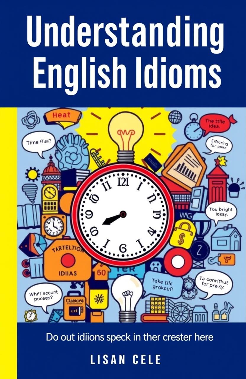 A visually striking book cover for a collection of important English idioms
