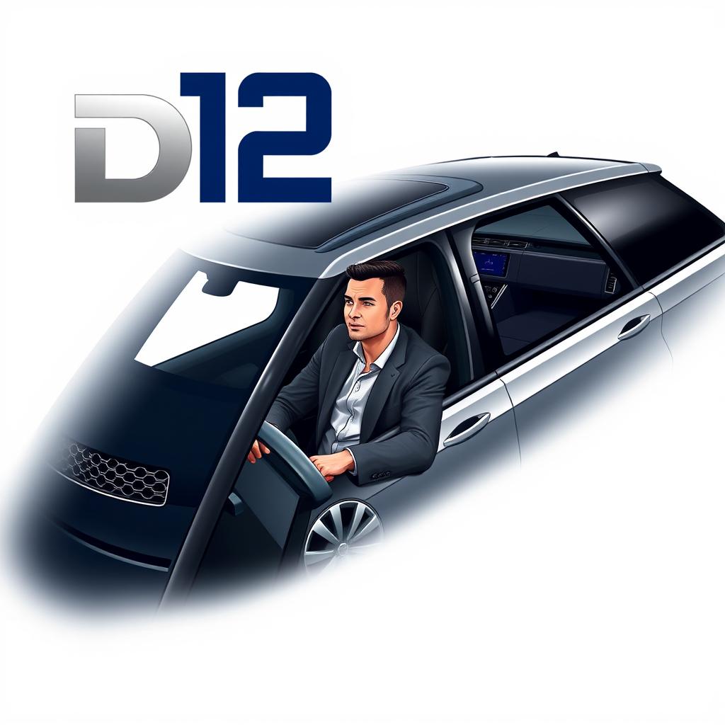 A sleek and modern company logo for 'D12', featuring bold, stylized letters incorporating the number 12