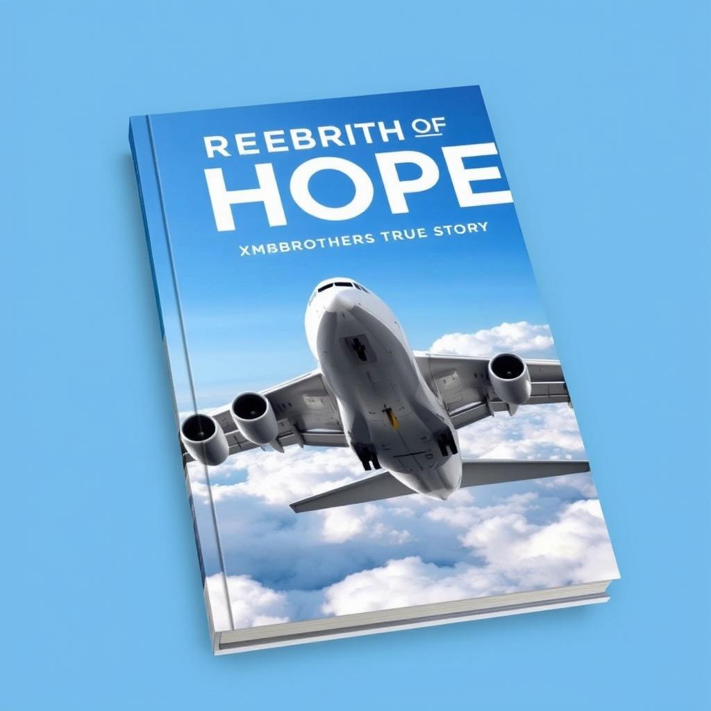 A visually stunning book cover featuring a large cargo aircraft, specifically the Mriya, soaring through a bright blue sky
