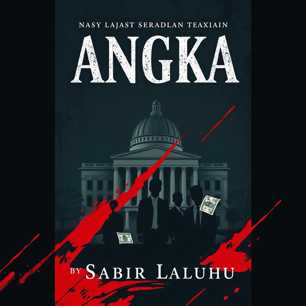 An engaging novel cover design for the book titled "ANGKA" by Sabir Laluhu