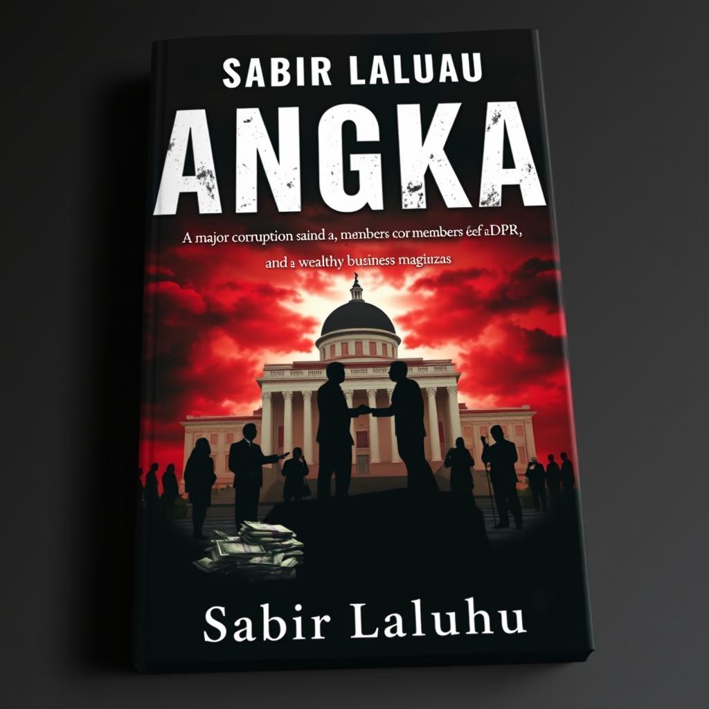 A compelling novel cover design for the book titled "ANGKA" by Sabir Laluhu