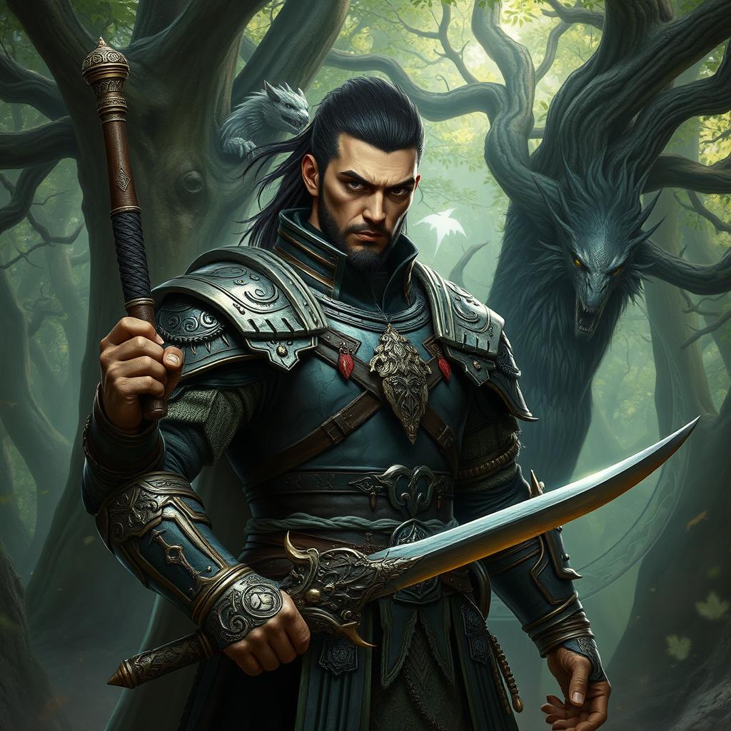 A realistic warrior with the ability to transform into semi-beast creatures