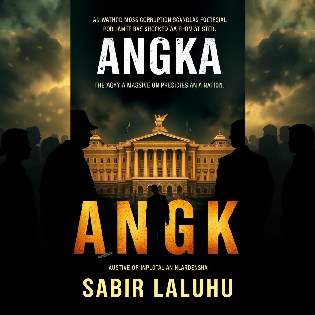 Cover design for a novel titled "ANGKA" written by Sabir Laluhu