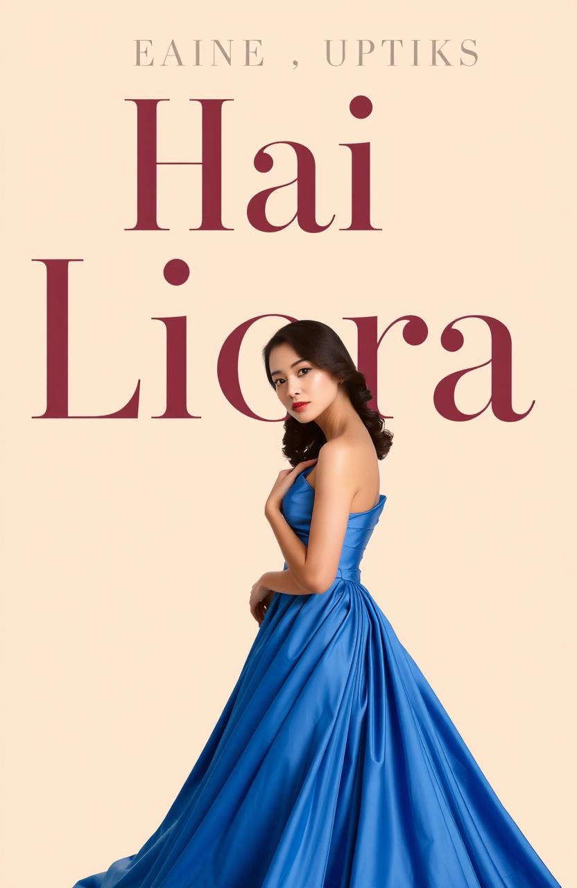 The cover design for a book titled 'Hai Liora' features elegant, modern typography in a stylish font, prominently displayed against a soft, pastel-colored background