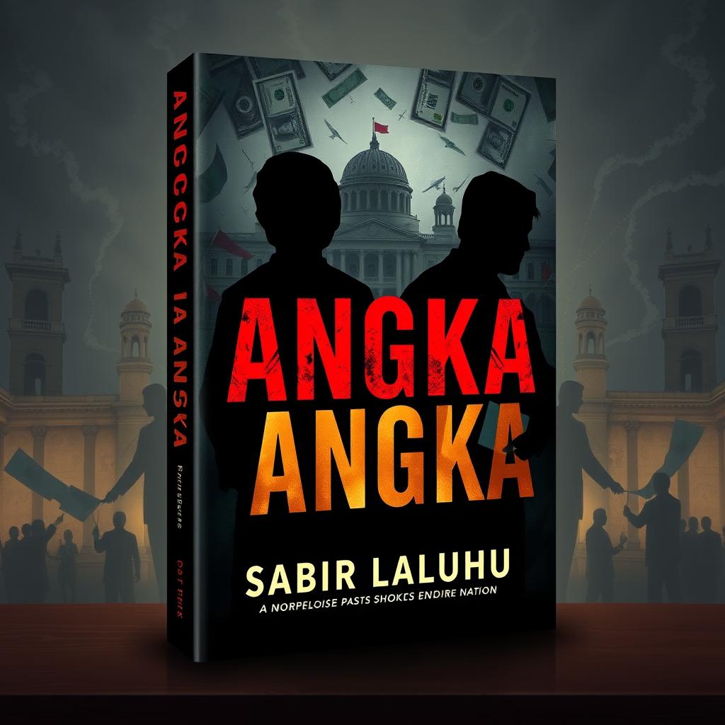 A novel cover design for a book titled "ANGKA" by author Sabir Laluhu