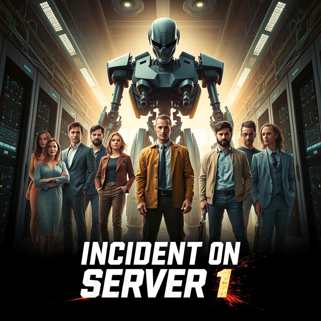 An epic movie poster for the film titled ‘Incident on Server 1’