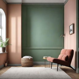 A compelling 3+1 wall color combination for interior design