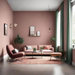 A compelling 3+1 wall color combination for interior design