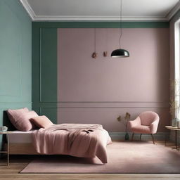 A compelling 3+1 wall color combination for interior design