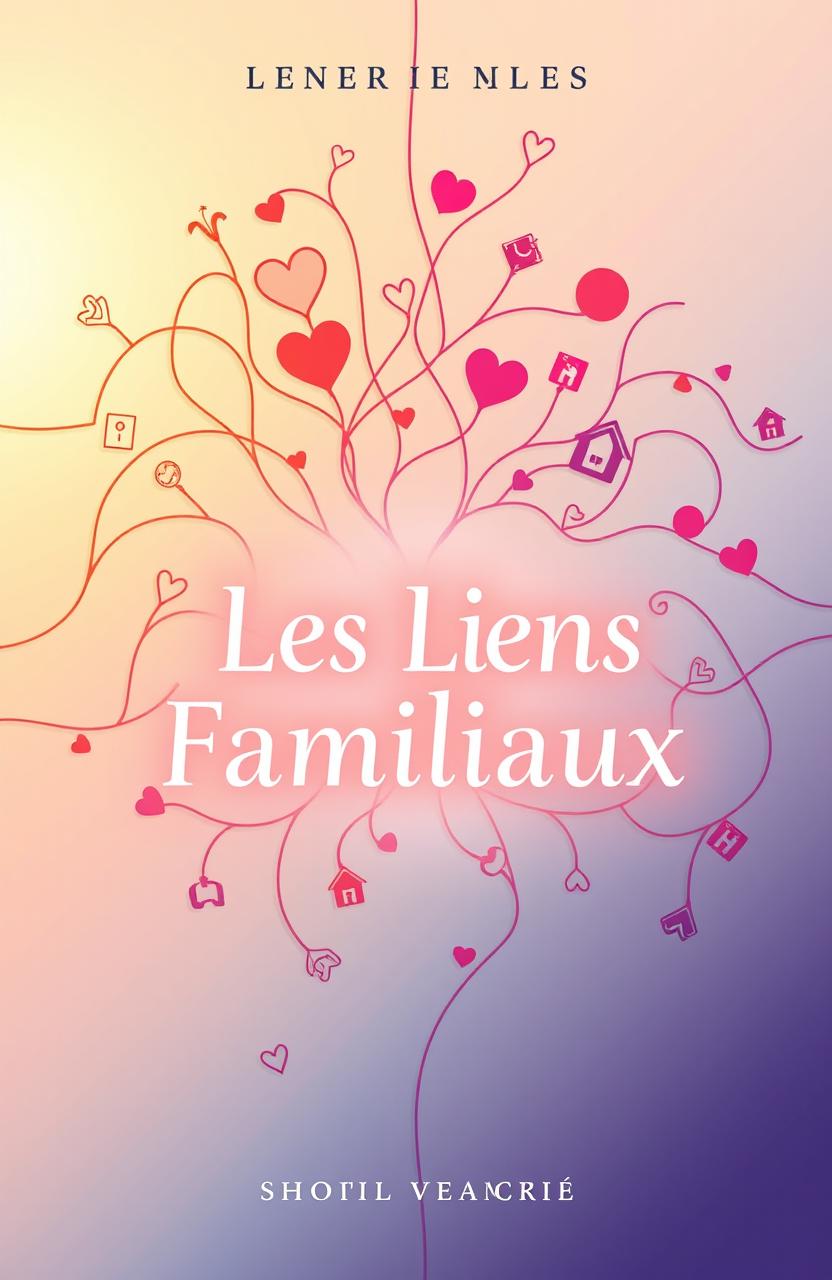 A captivating cover design for a short story titled "Les Liens Familiaux"