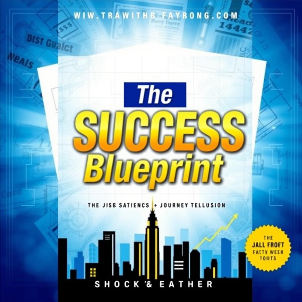 A visually striking cover design for a self-help book titled "The Success Blueprint"