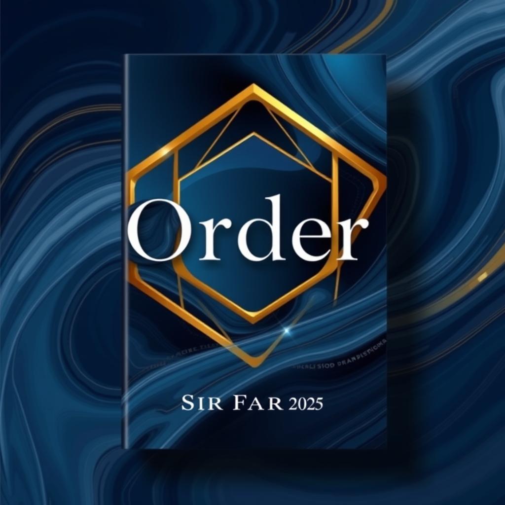 A captivating book cover design for the title "Order" by Sir Faraz 2025