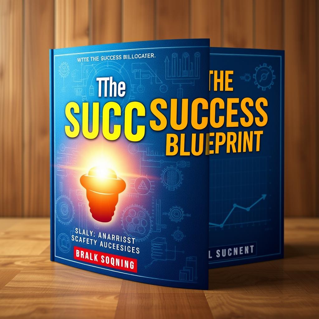 A visually striking book cover for a self-help book titled "The Success Blueprint"