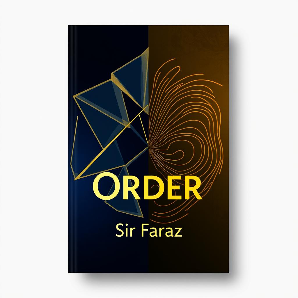 A striking book cover design for the title "Order" by Sir Faraz 2025
