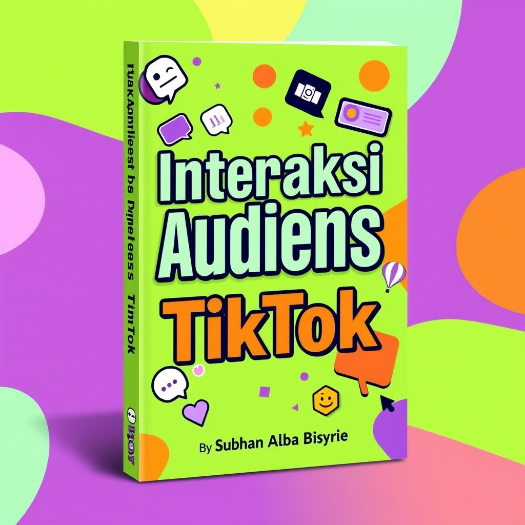 An eye-catching cover design for the book titled 'Interaksi Audiens TikTok'