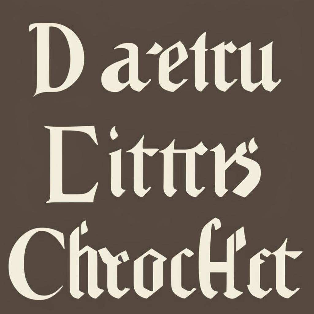The white letters and the chocolate brown background
