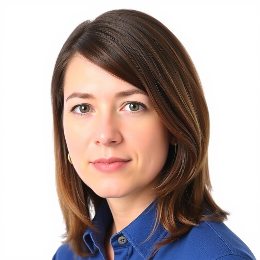 A professional 2x2 ID photo featuring a person with a neutral expression, centered, with a plain white background