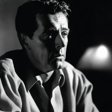 In the gritty film noir, the protagonist is haunted by the memory of his abusive alky father.