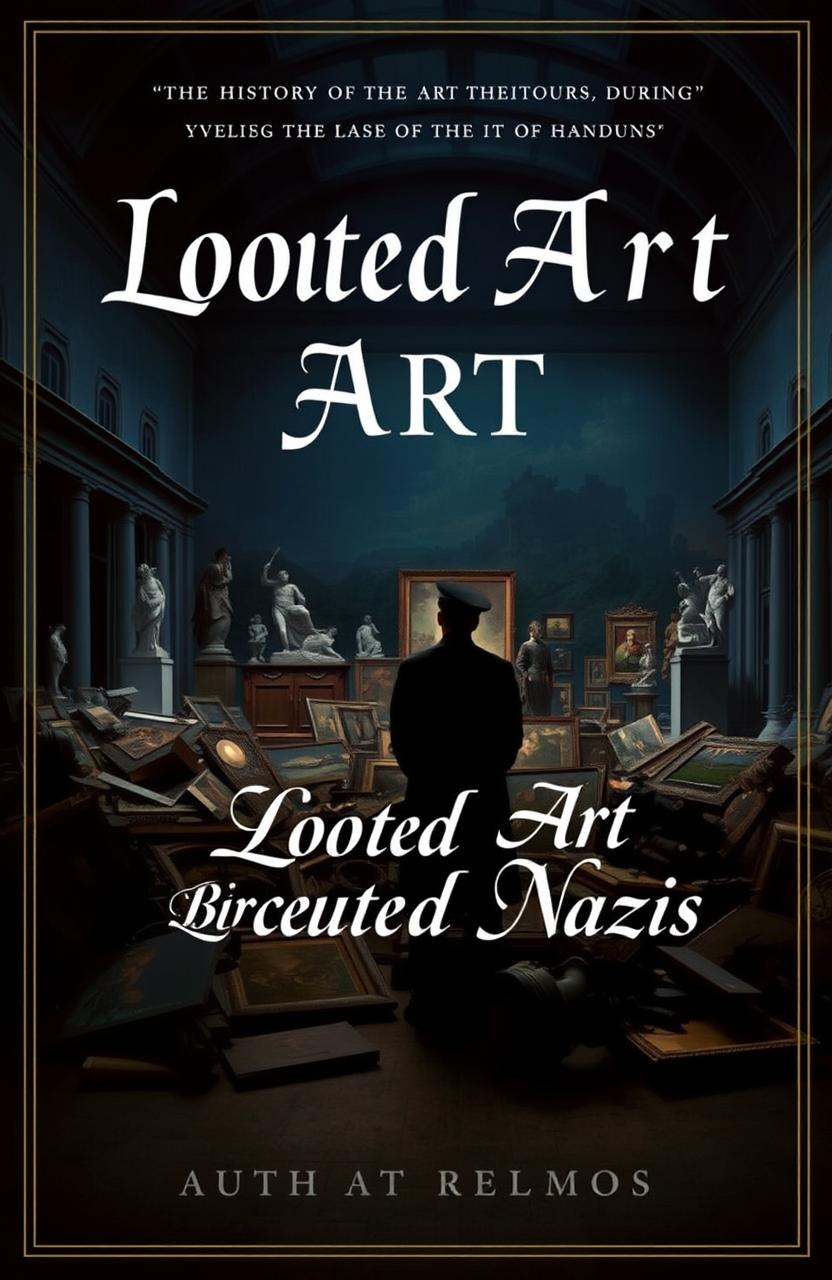 A book cover design featuring the theme of looted art by the Nazis