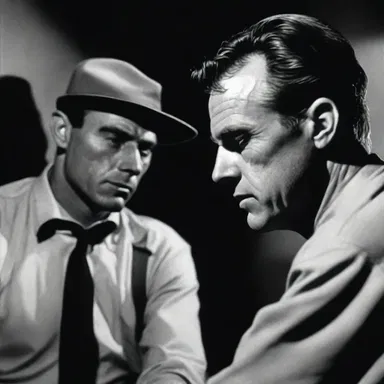 In the gritty film noir, the protagonist is haunted by the memory of his abusive alky father.