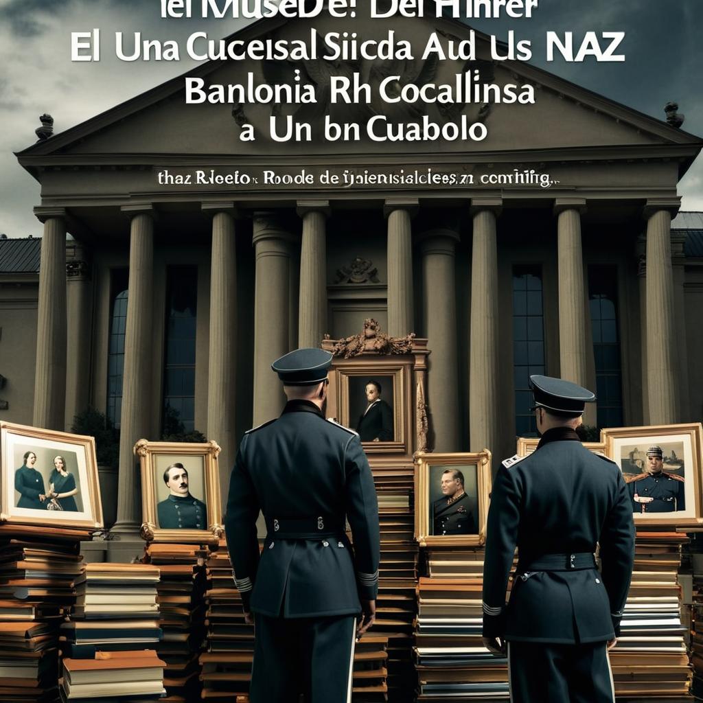 portada del libro El museo del Führer. Una sinfonía inconclusa. Que contenga la bandera nazi  y un cuadro robado