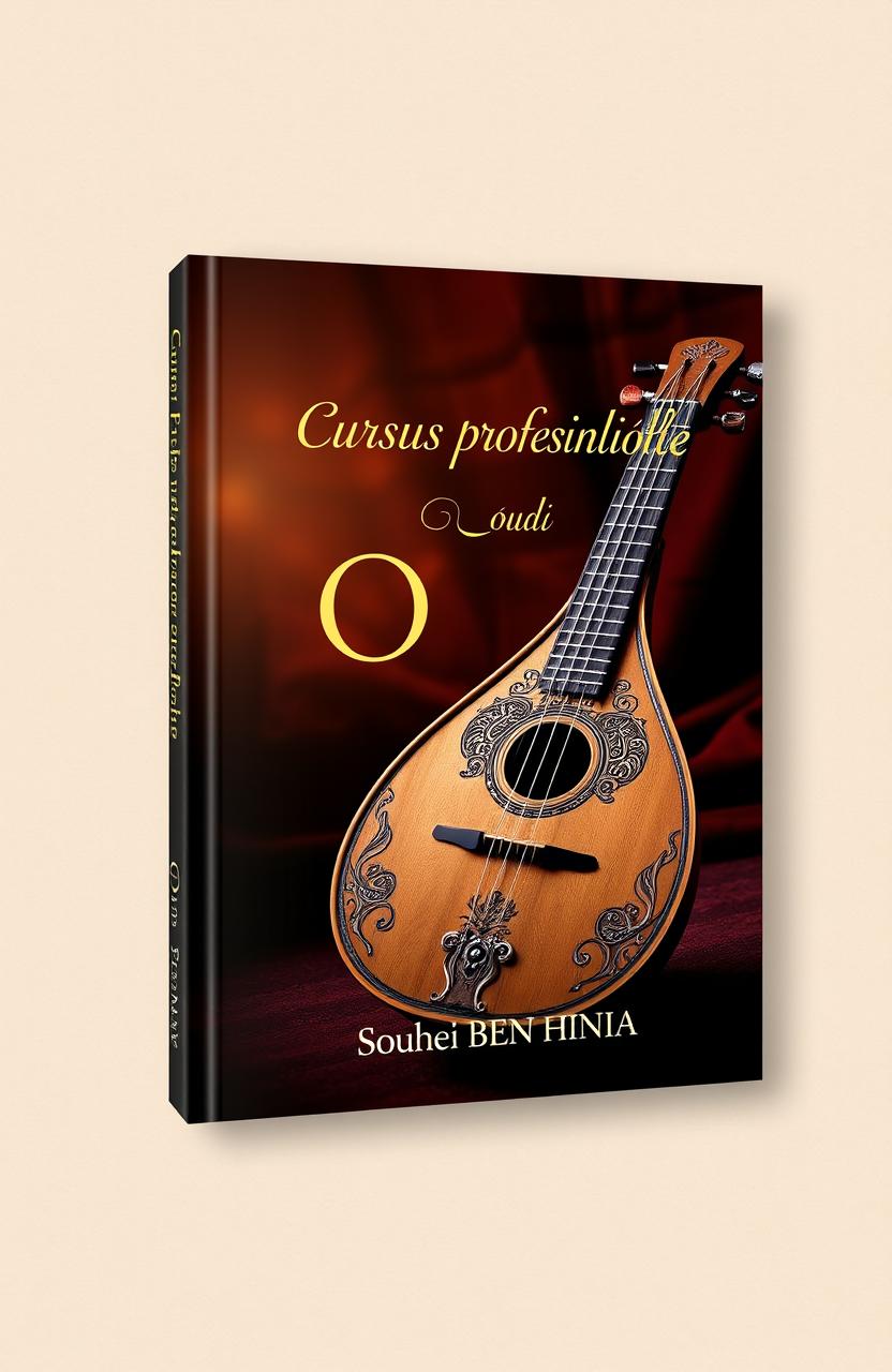 A beautifully designed book cover for 'Cursus professionnel Oud' by Souhei BEN HNIA