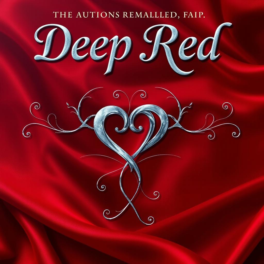 An eye-catching book cover for a romance-thriller titled 'Deep Red'
