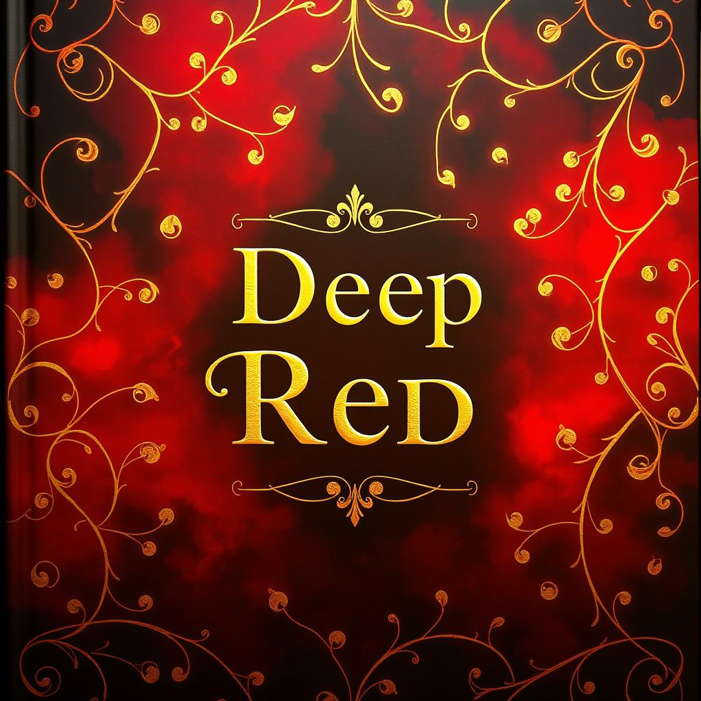 An engaging book cover for a romance-thriller titled 'Deep Red'