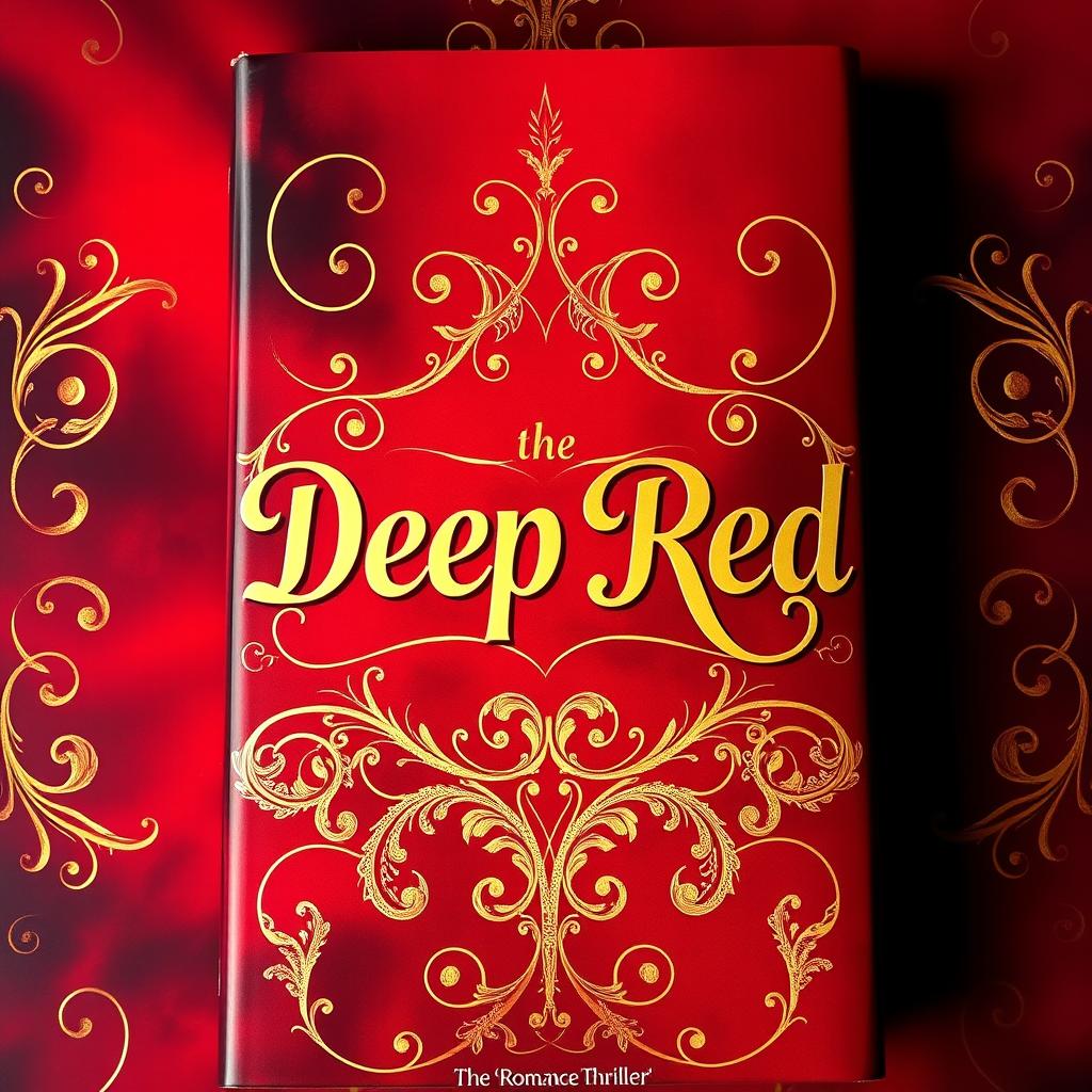 A striking book cover for a romance-thriller entitled 'Deep Red'