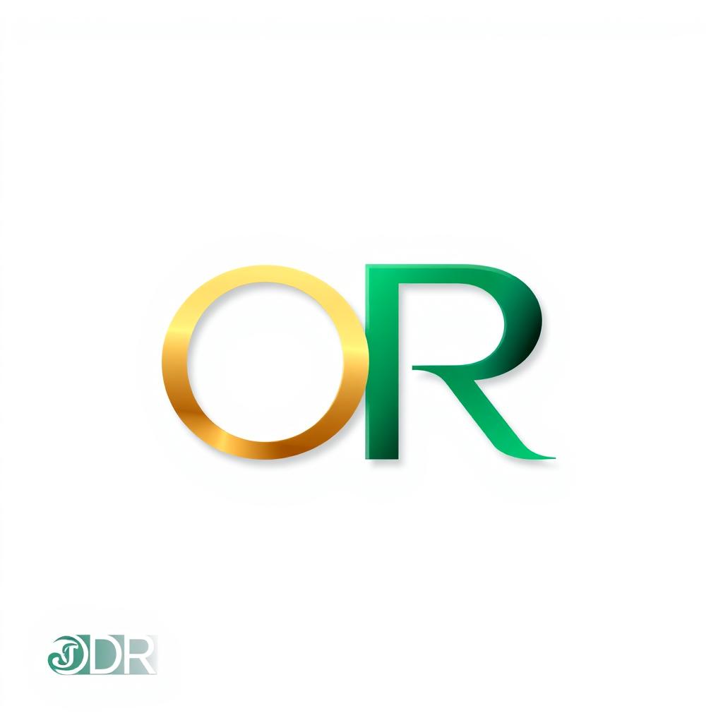 A contemporary and stylish logo that prominently features the letters 'DR'