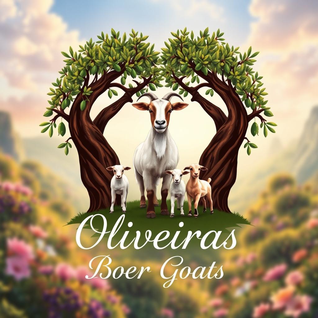 A logo featuring two ancient olive trees with thick trunks and lush green leaves, intertwined to form a harmonious scene
