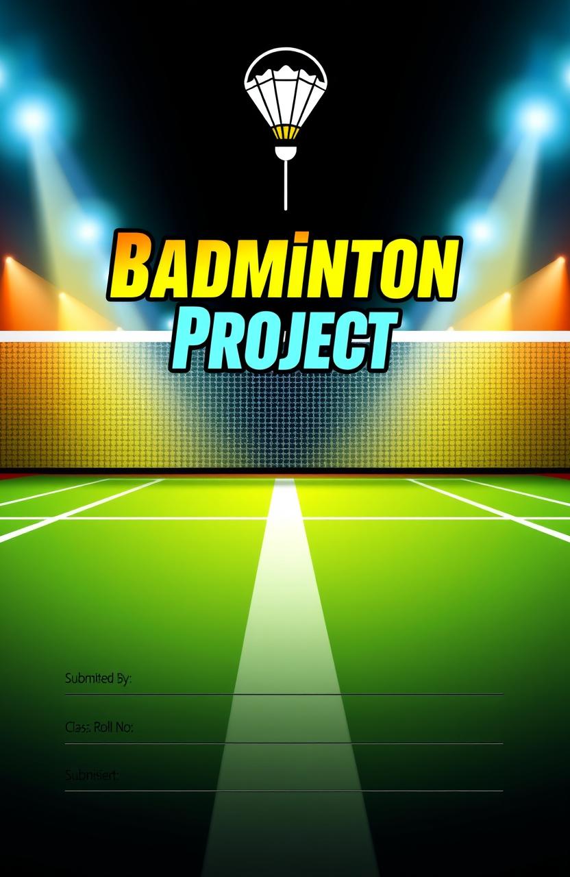 A visually appealing front page design for a badminton project