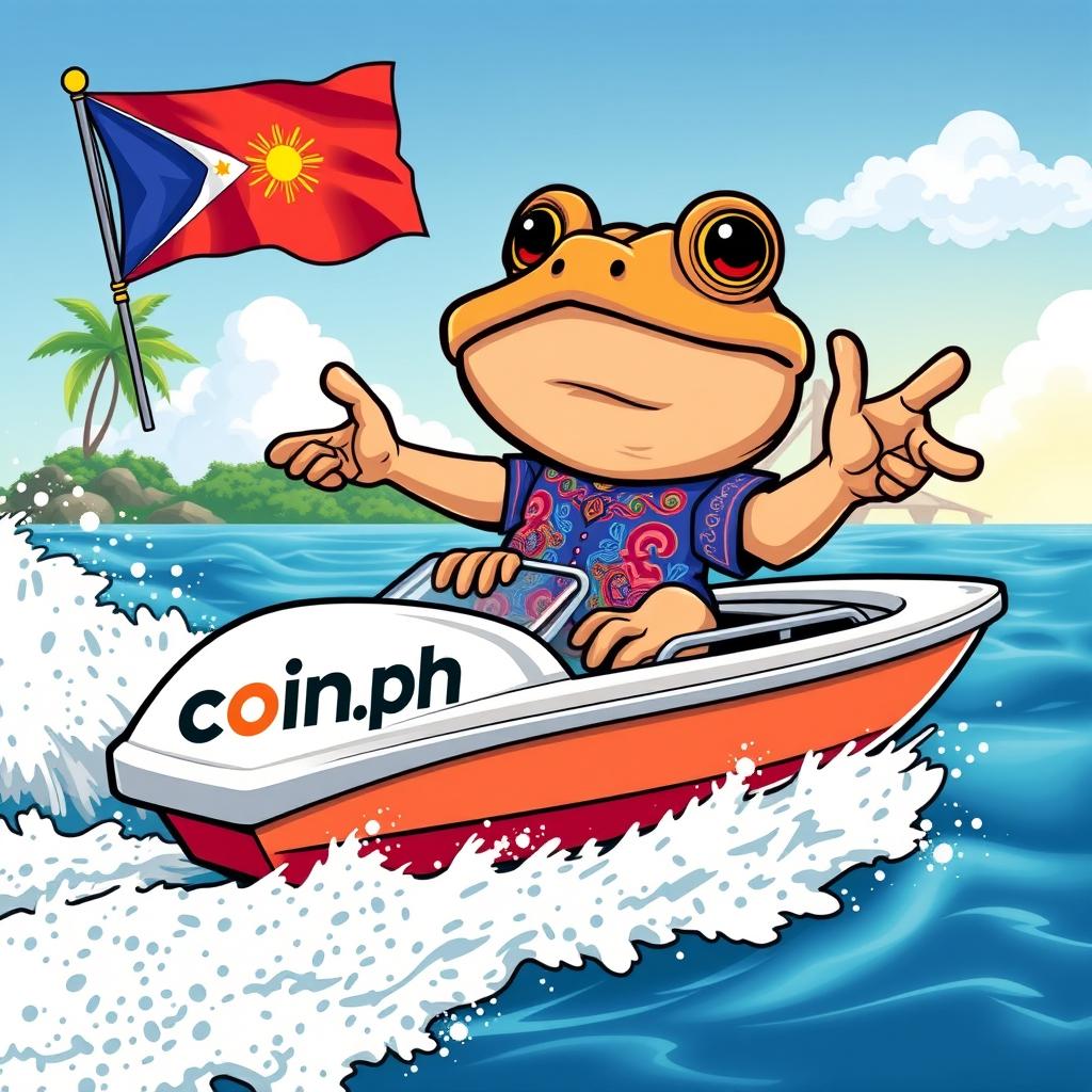 A playful and humorous logo of a turbo toad meme, depicted in a cartoon style