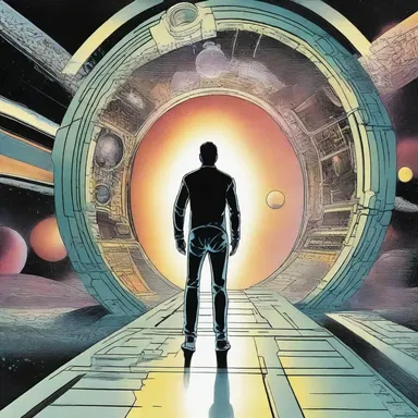 In the science fiction novel, the protagonist used a teleportation device to transport himself all the way to a distant galaxy.