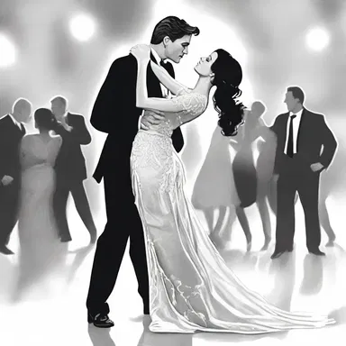 They danced all the way into the night, not stopping short of their passionate embrace.