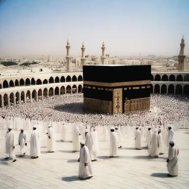 Pilgrims travel all the way to Mecca to fulfill their spiritual obligations.