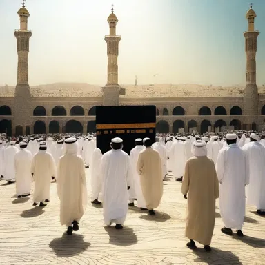 Pilgrims travel all the way to Mecca to fulfill their spiritual obligations.