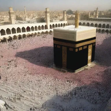 Pilgrims travel all the way to Mecca to fulfill their spiritual obligations.