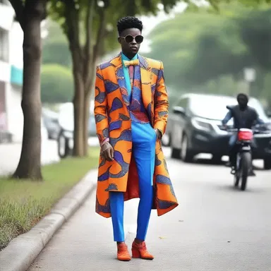 The trendsetter wore a bold and eccentric outfit that was all the way unique and eye-catching.
