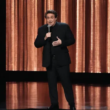 The comedian's performance was hilarious, and he had us laughing all the way through.