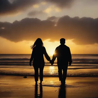 At the end of the movie, the couple walked off into the sunset, hand in hand and all together.