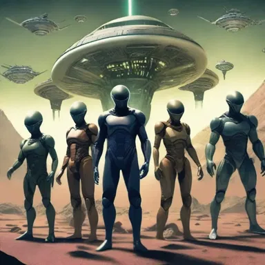 In the science fiction novel, the entire crew united all together to defeat the alien invaders.