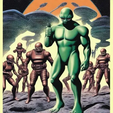 In the science fiction novel, the entire crew united all together to defeat the alien invaders.