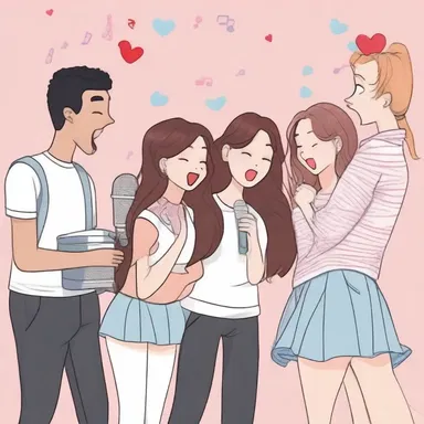 They all sang their favorite love songs all together.