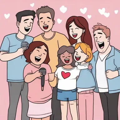 They all sang their favorite love songs all together.