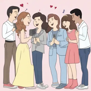 They all sang their favorite love songs all together.
