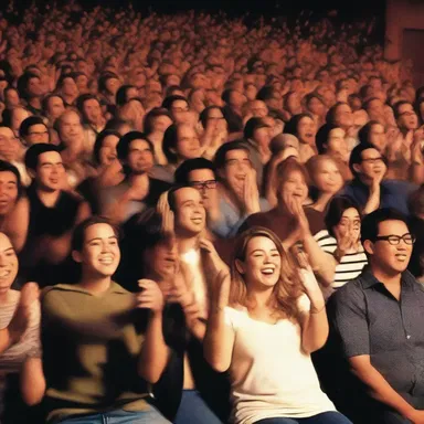 The audience cheered and clapped all together at the end of the movie.