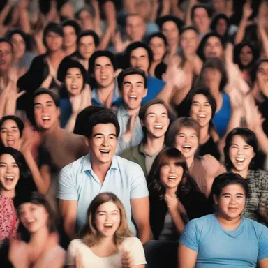 The audience cheered and clapped all together at the end of the movie.